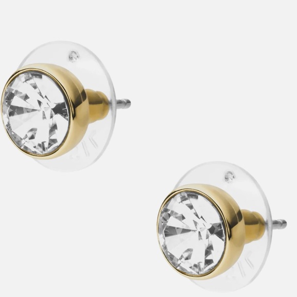 Gold tone stud earrings - Picture 1 of 4